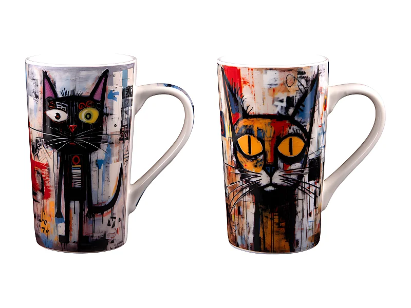 Coffret de 2 mugs Street Cat 50 cl