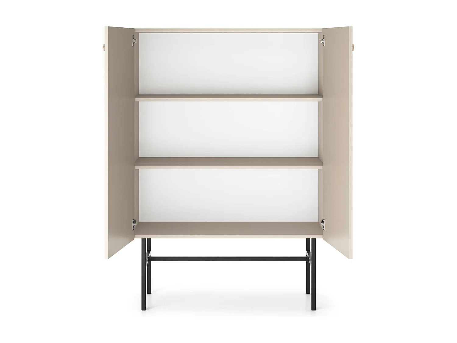 Hoge dressoir met 2 deuren - 93 cm - greige - DIVENOS