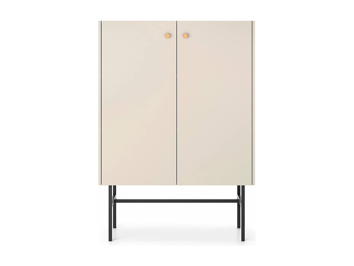 Hoge dressoir met 2 deuren - 93 cm - greige - DIVENOS