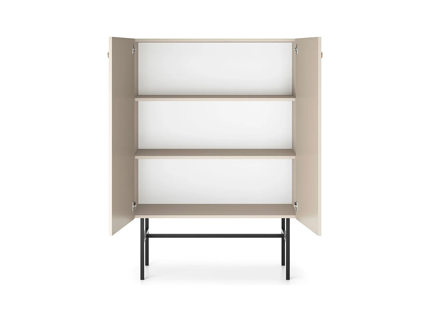 Buffet haut 2 portes - 93 cm - grège - DIVENOS