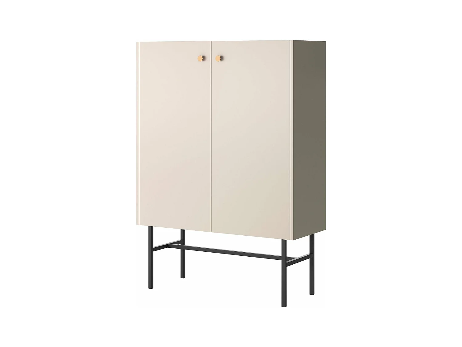 Buffet haut 2 portes - 93 cm - grège - DIVENOS