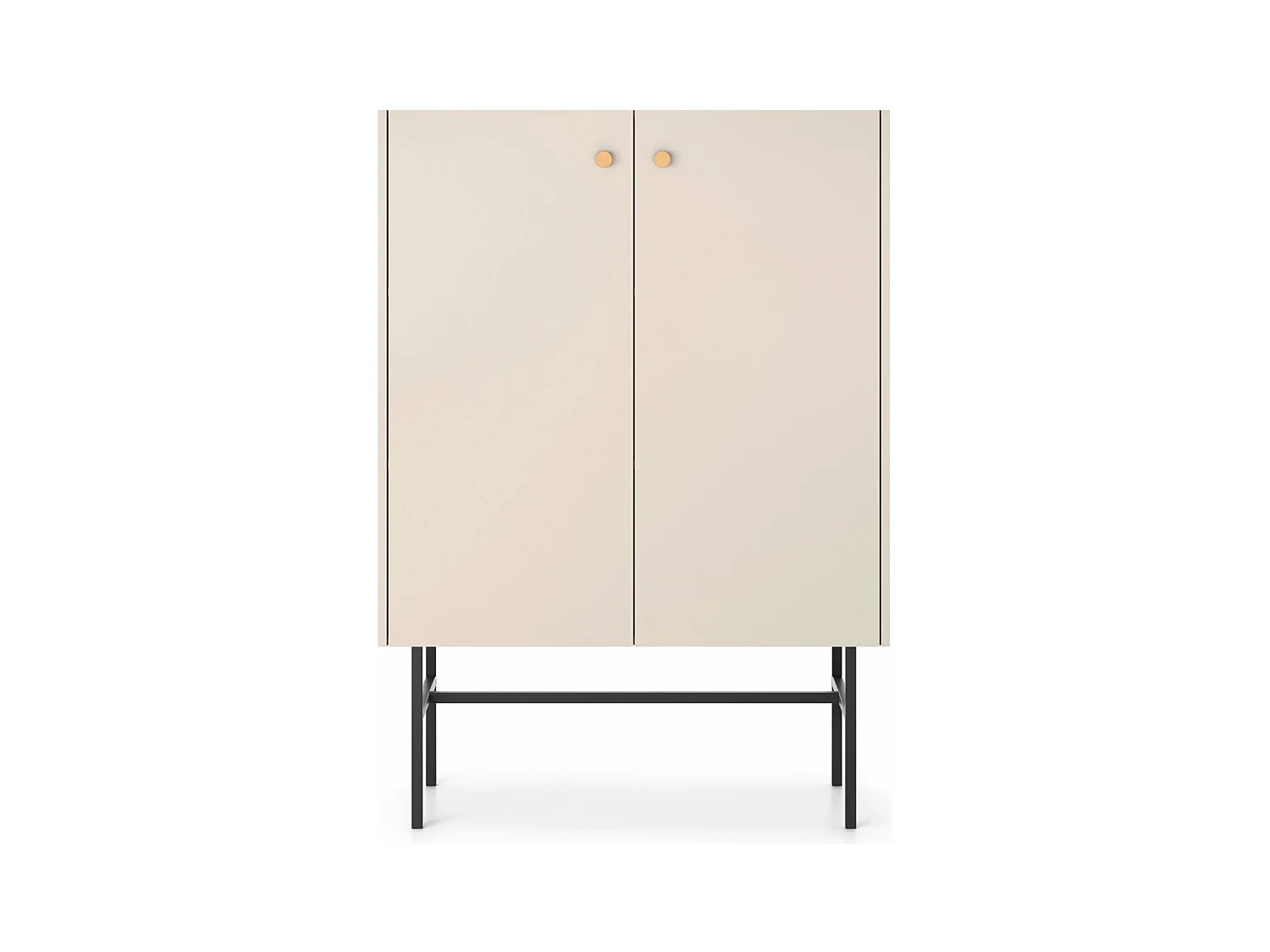 Buffet haut 2 portes - 93 cm - grège - DIVENOS