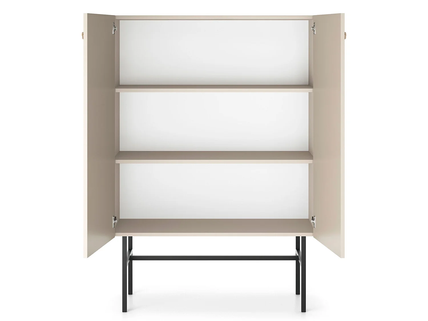 Buffet haut 2 portes - 93 cm - grège - DIVENOS
