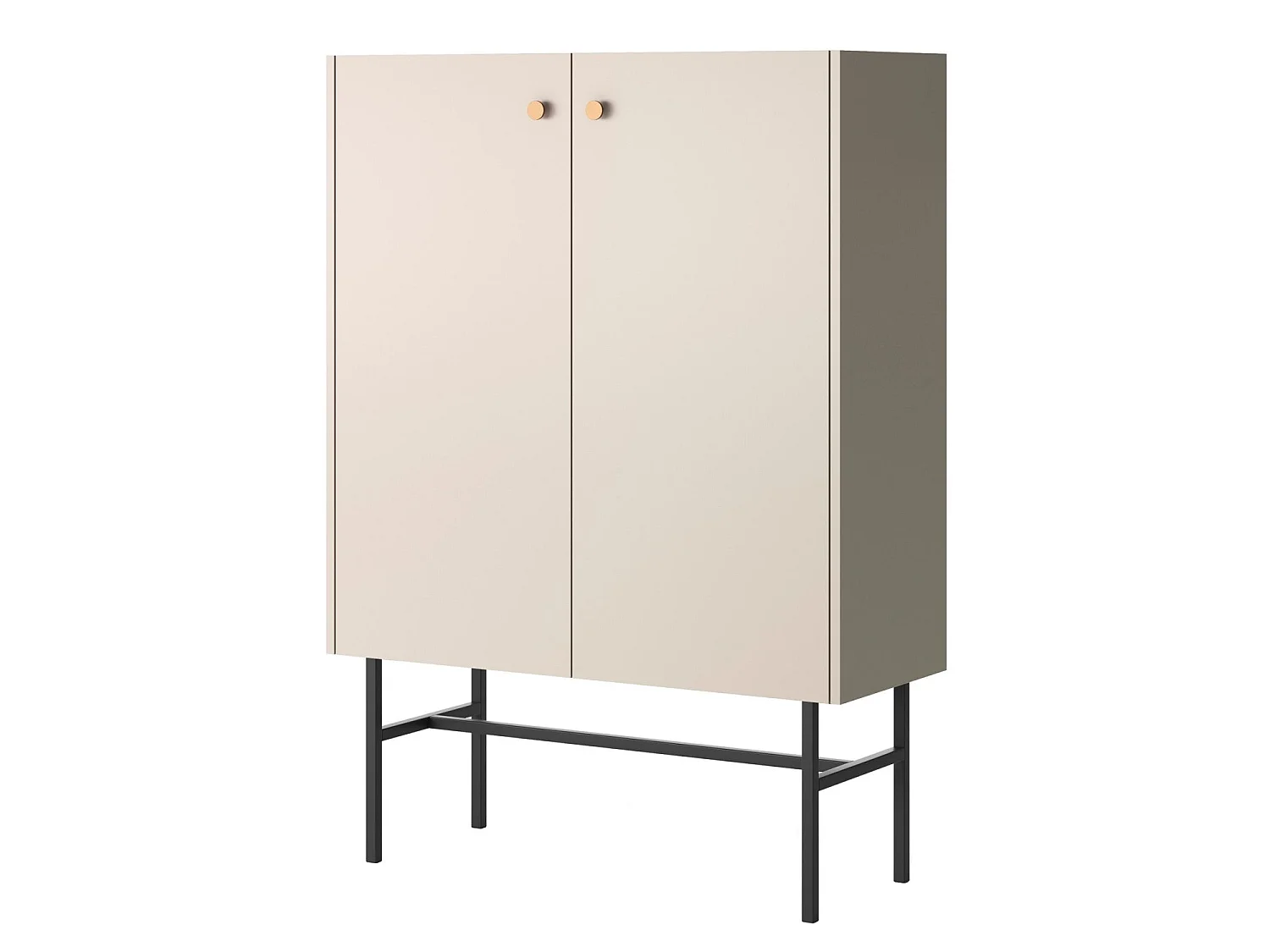 Buffet haut 2 portes - 93 cm - grège - DIVENOS