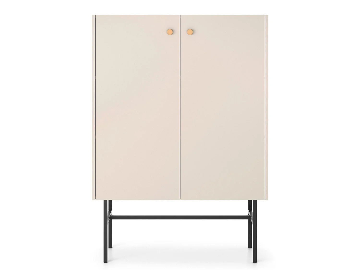Buffet haut 2 portes - 93 cm - grège - DIVENOS