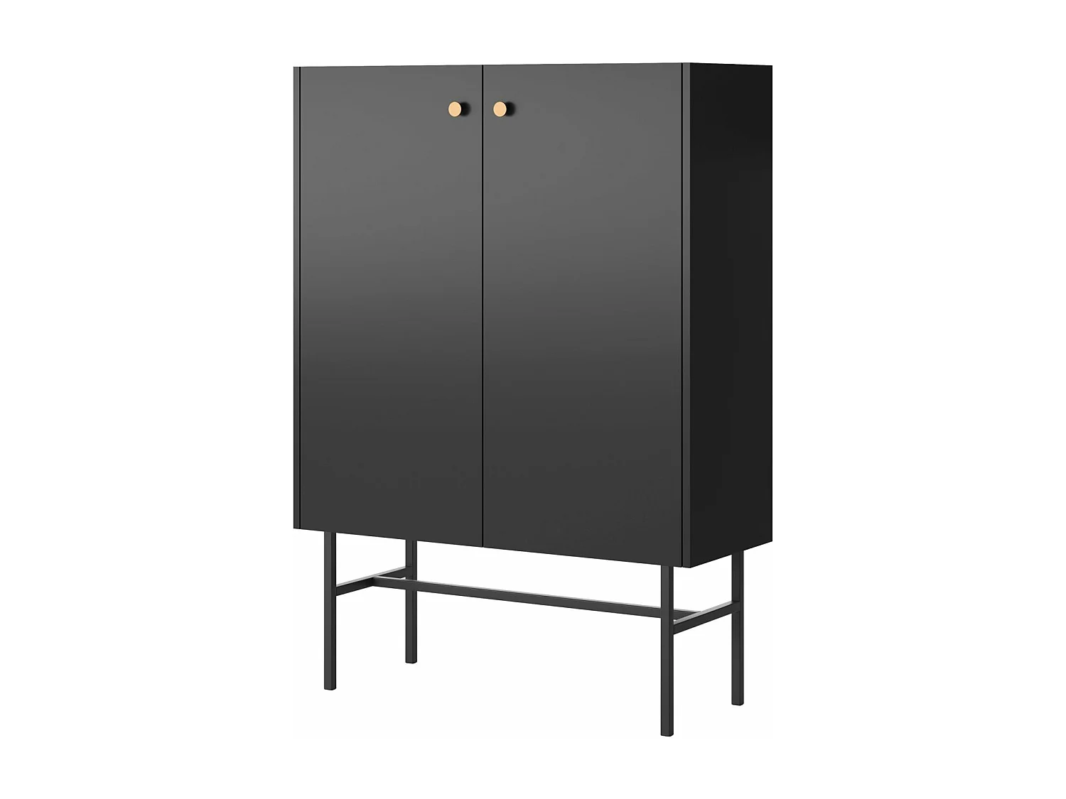 Buffet haut 2 portes - 93 cm - noir - DIVENOS