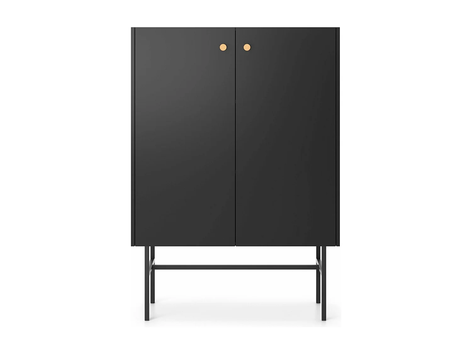 Buffet haut 2 portes - 93 cm - noir - DIVENOS