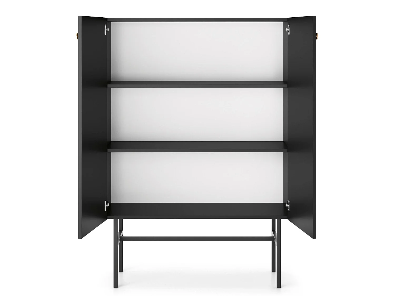 Buffet haut 2 portes - 93 cm - noir - DIVENOS