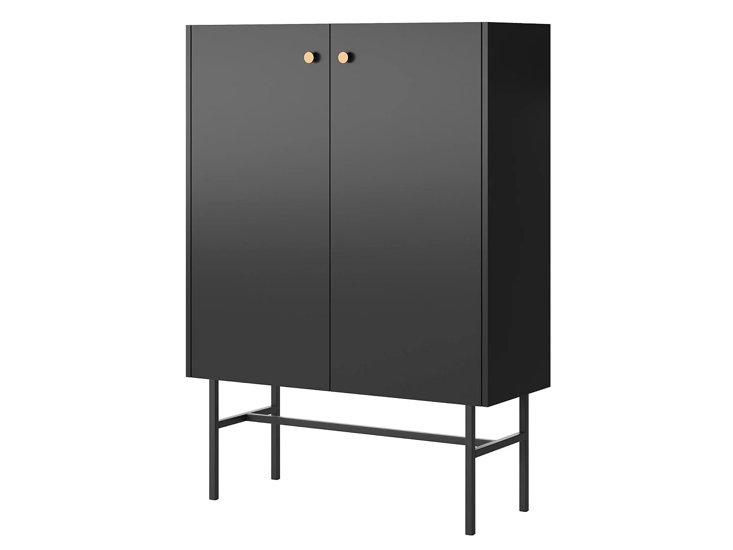 Buffet haut 2 portes - 93 cm - noir - DIVENOS