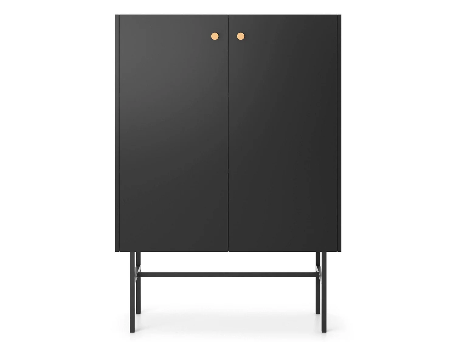 Buffet haut 2 portes - 93 cm - noir - DIVENOS