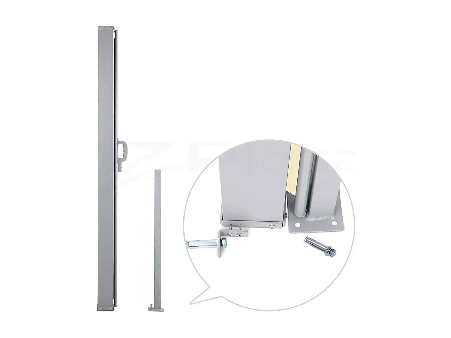 Tenda a scorrimento laterale frangivista per terrazza, balcone, patio H180 cm