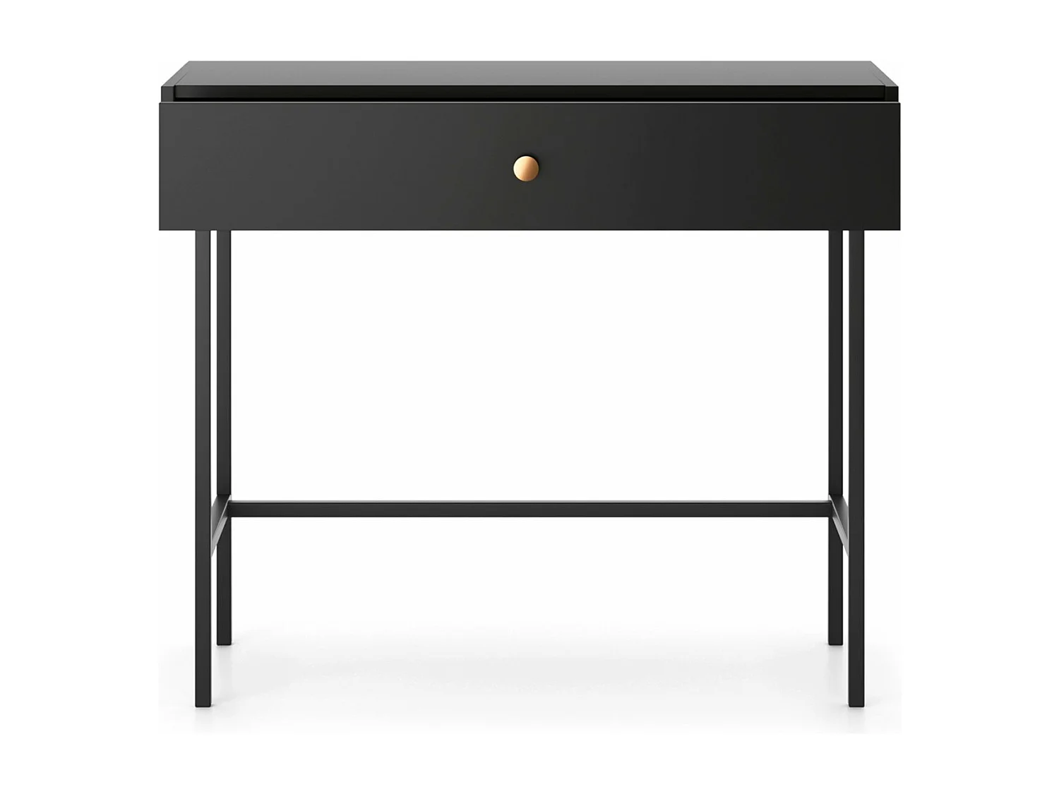 Coiffeuse - avec tiroir - 93 cm - noir - DIVENOS