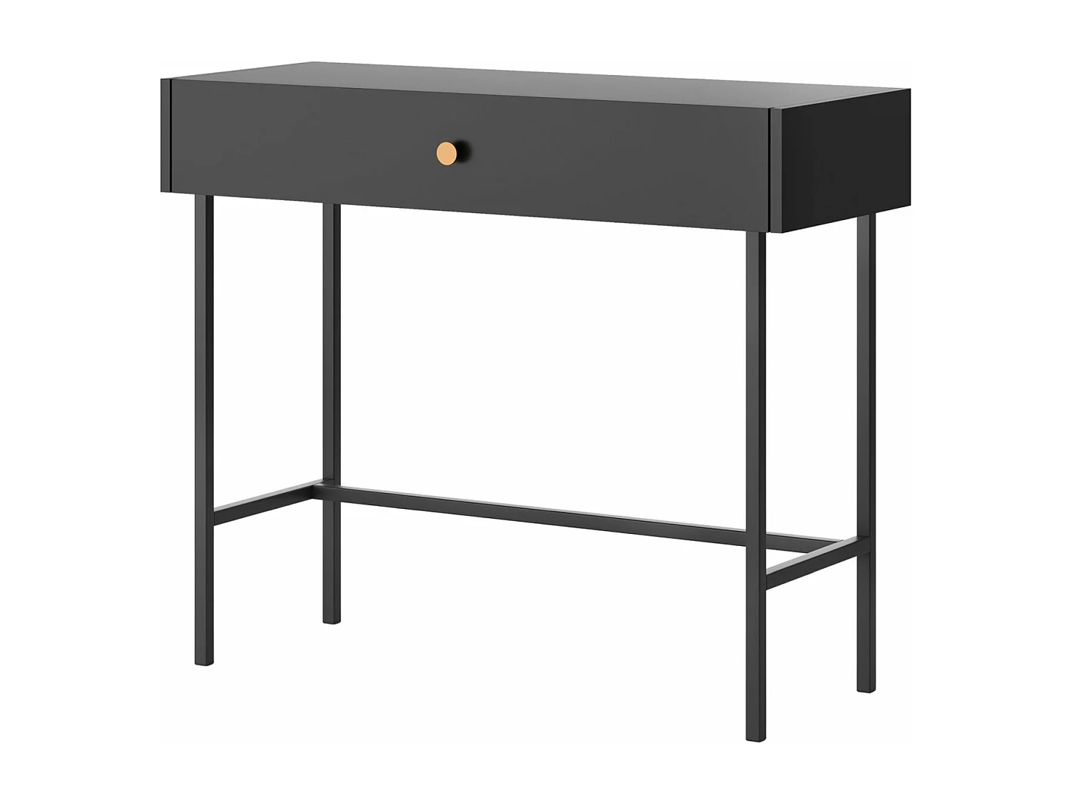 Coiffeuse - avec tiroir - 93 cm - noir - DIVENOS