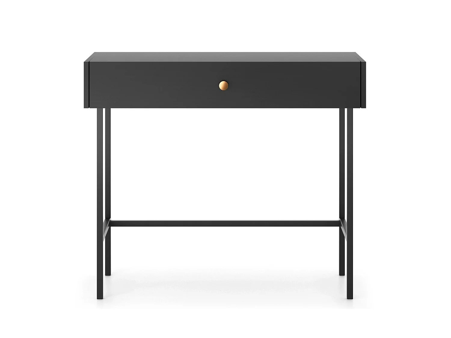 Coiffeuse - avec tiroir - 93 cm - noir - DIVENOS