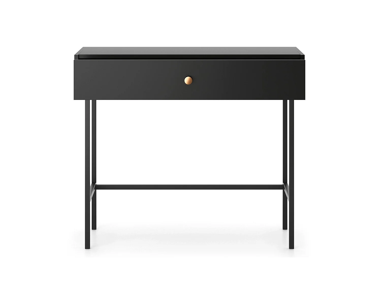 Coiffeuse - avec tiroir - 93 cm - noir - DIVENOS