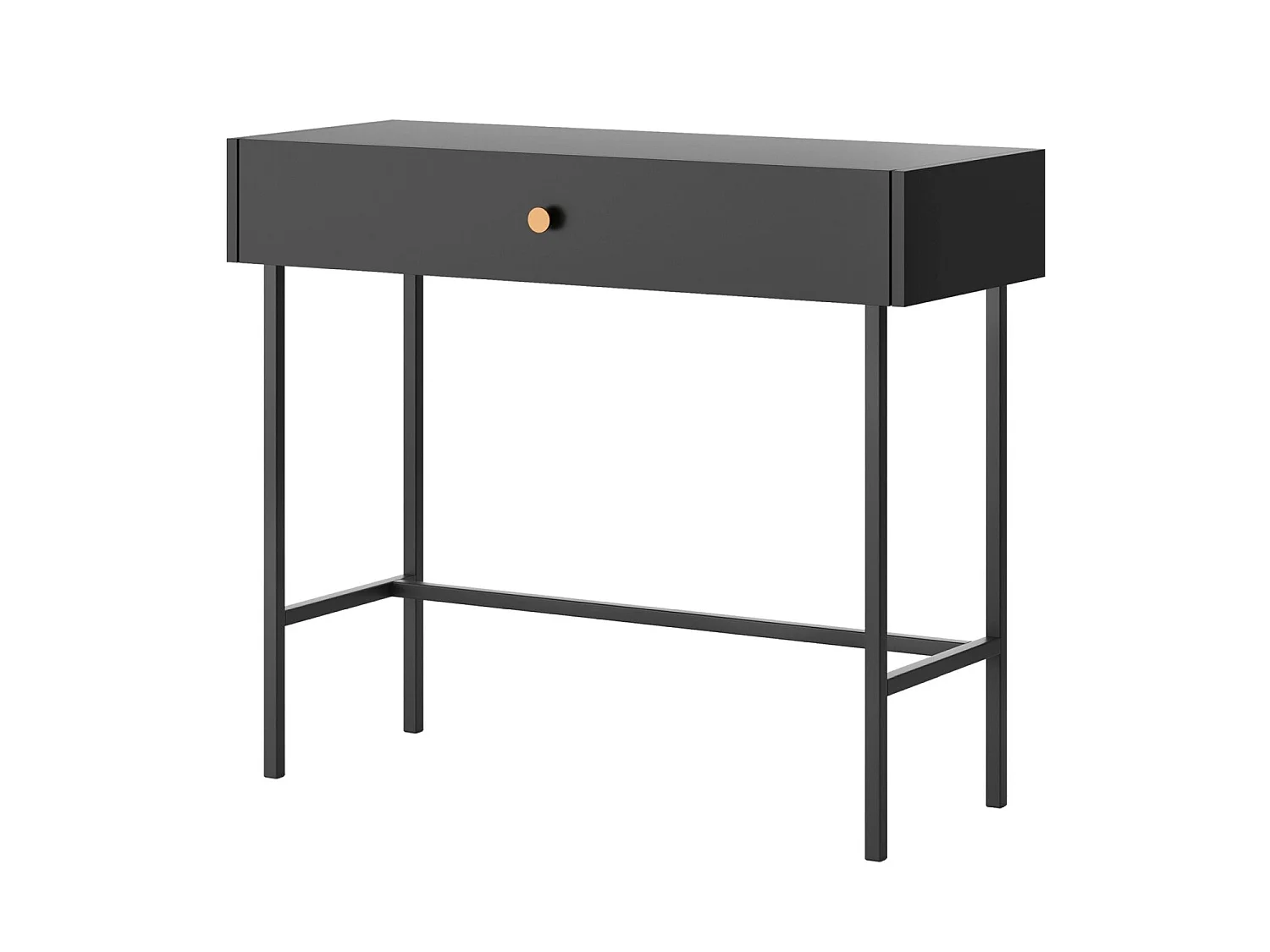 Coiffeuse - avec tiroir - 93 cm - noir - DIVENOS