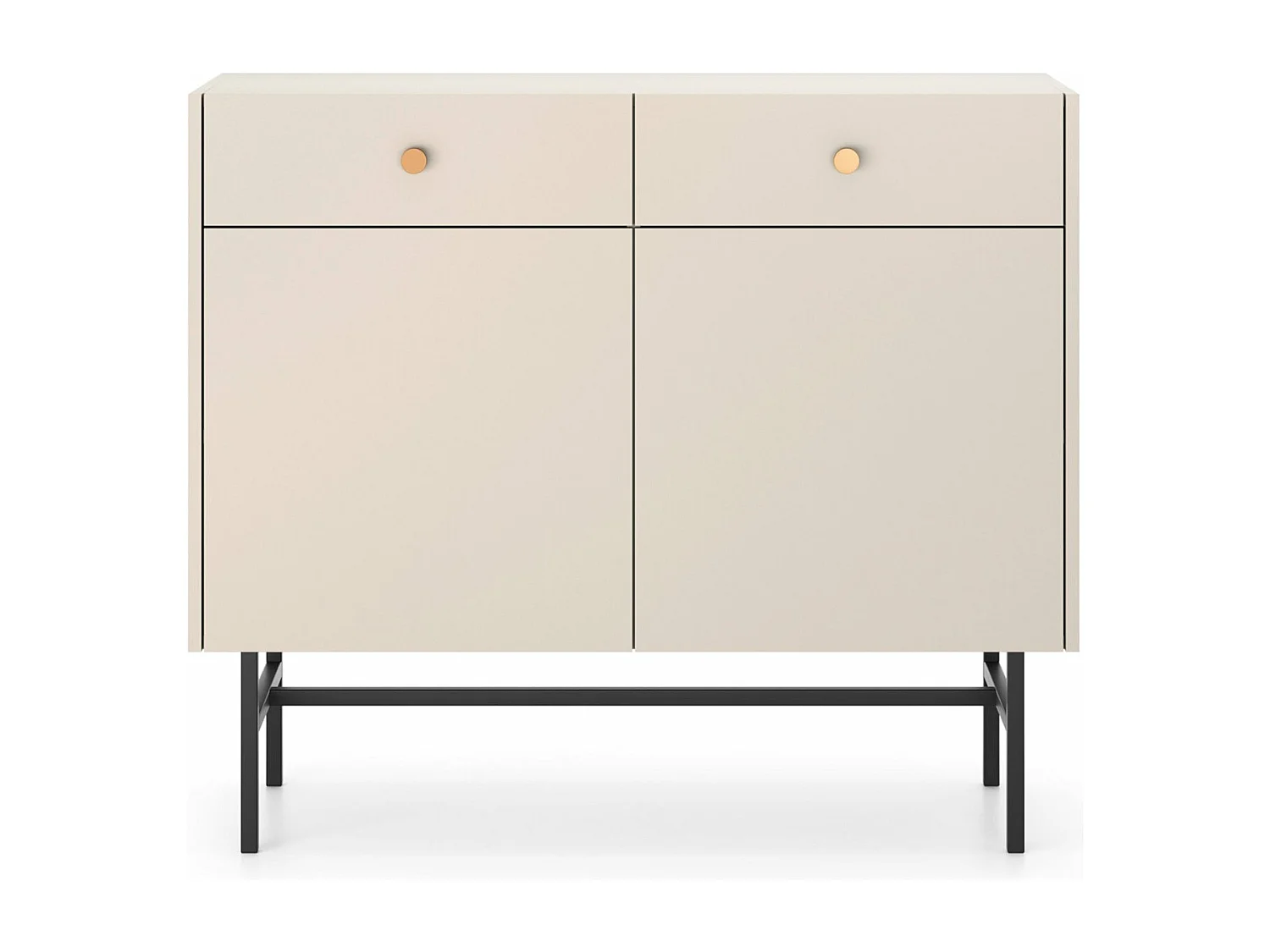 Dressoir 2 deuren - 2 laden - 104 cm - grijs - DIVENOS