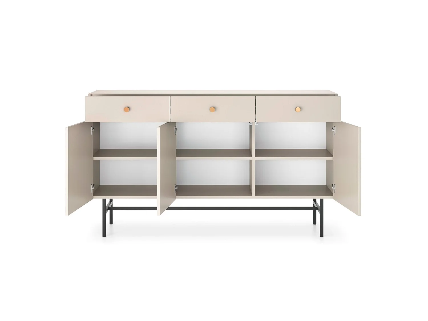Sideboard 3-türig - Greige - 155 cm - DIVENOS