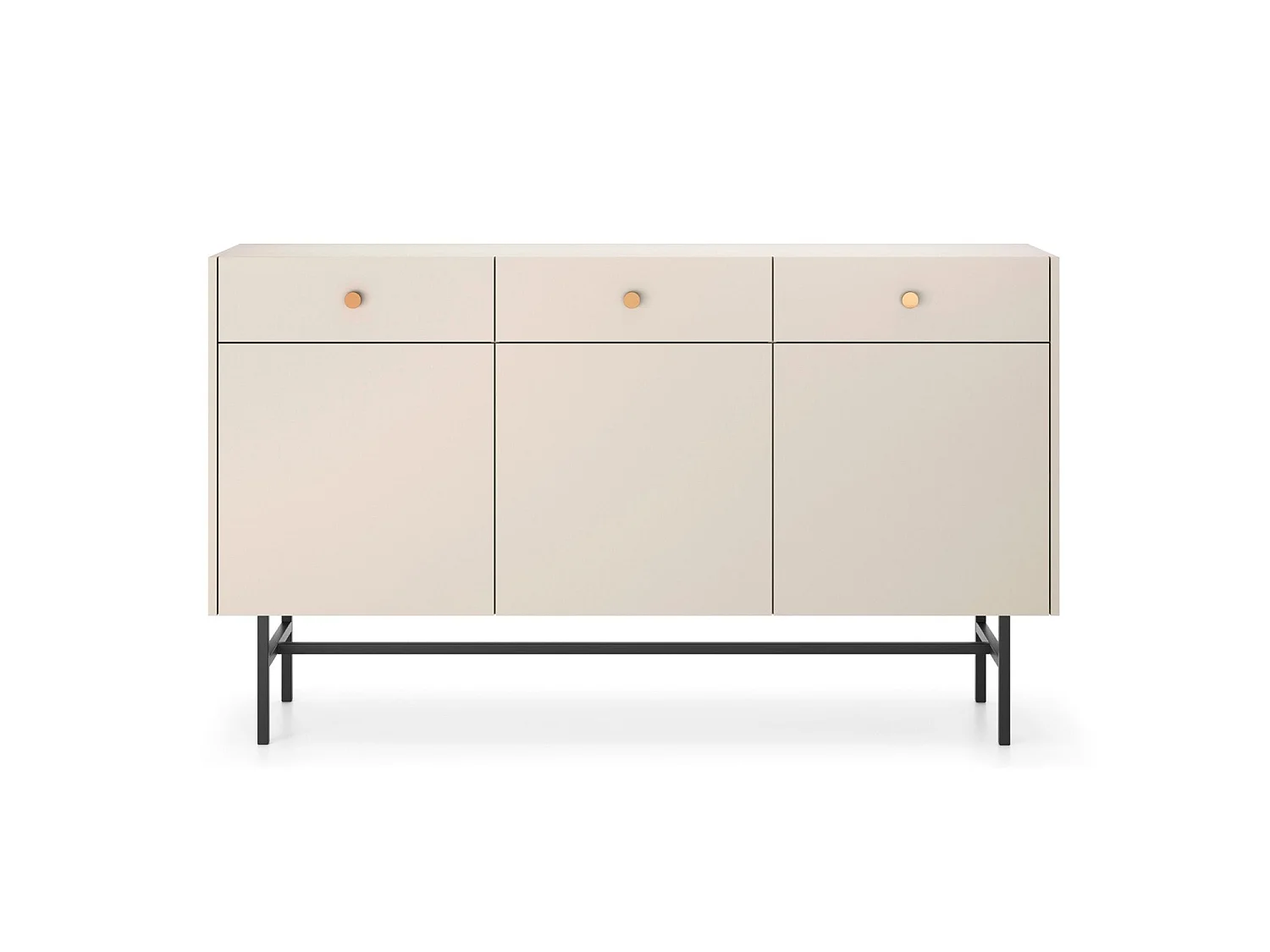 Sideboard 3-türig - Greige - 155 cm - DIVENOS