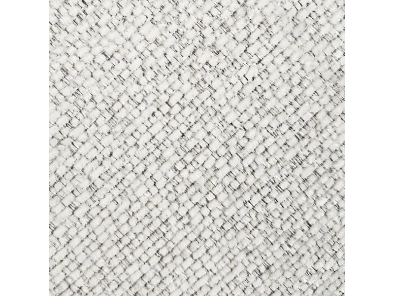 Fauteuil pivotant 360° en velours chiné écru et métal noir - ANTONIO