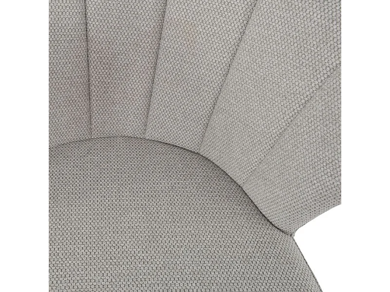 Lot 2 chaises repas en tissu gris clair et pieds métal noir – MONTREAL