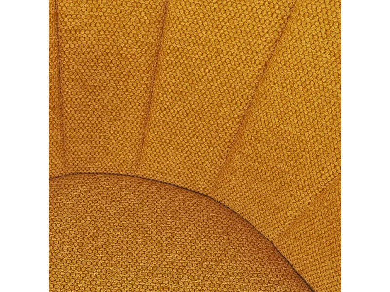 Chaise de repas en tissu jaune moutarde et pieds métal noir – MONTREAL