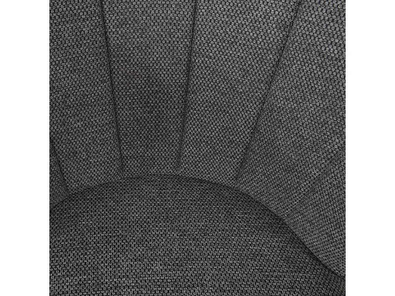 Lot 2 chaises repas en tissu gris anthracite et pieds métal – MONTREAL