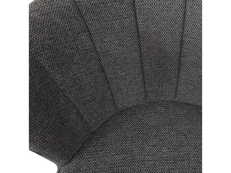 Lot 2 chaises repas en tissu gris anthracite et pieds métal – MONTREAL