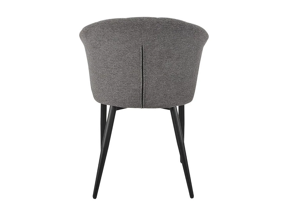 Lot 2 chaises repas en tissu gris anthracite et pieds métal – MONTREAL