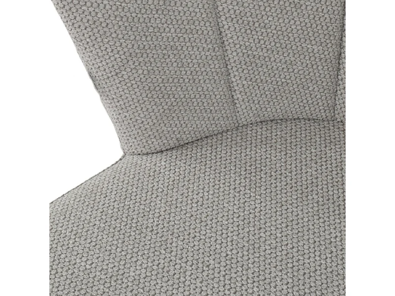 Chaise de repas en tissu gris clair et pieds métal noir – MONTREAL