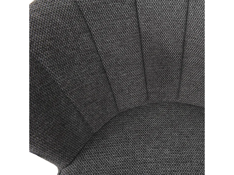 Chaise de repas en tissu gris anthracite et pieds métal – MONTREAL