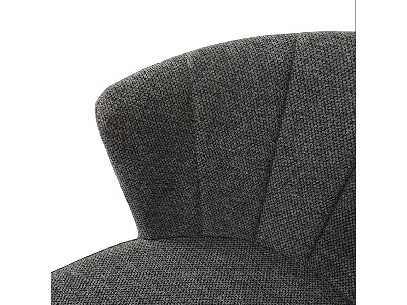 Chaise de repas en tissu gris anthracite et pieds métal – MONTREAL