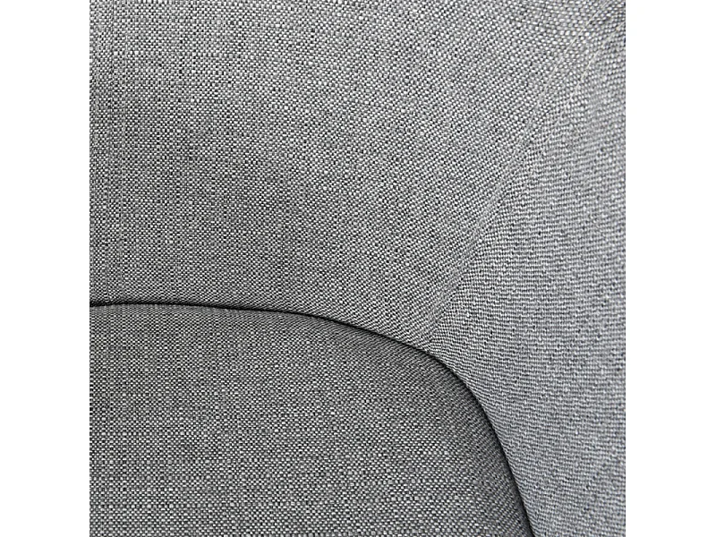 Chaise en tissu gris clair avec pieds métal et accoudoirs – CALGARY