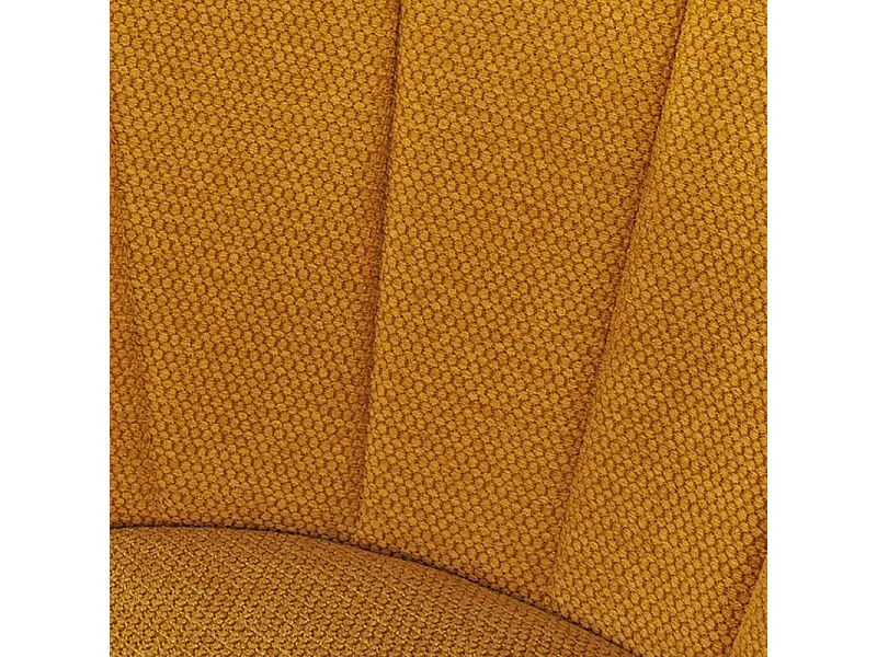 Tabouret de bar en tissu jaune moutarde et piètement métal – MONTREAL