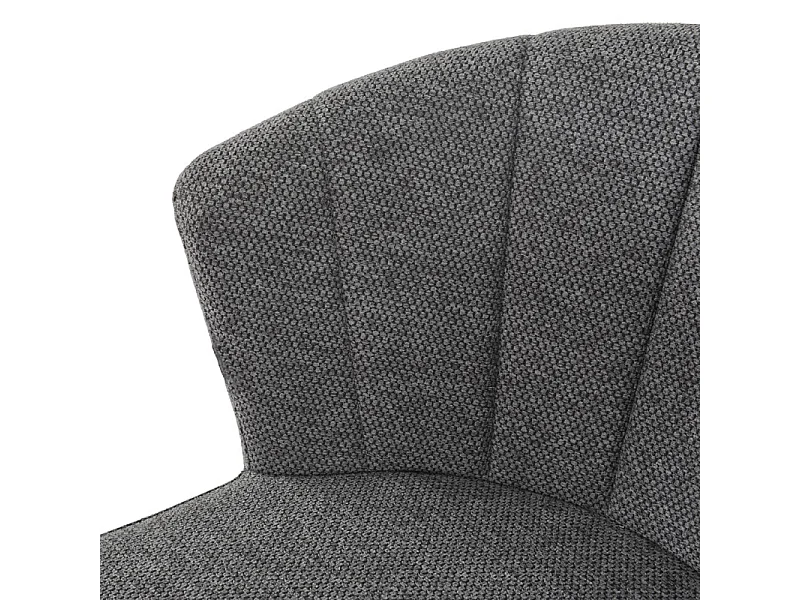 Tabouret de bar en tissu gris anthracite piètement métal – MONTREAL