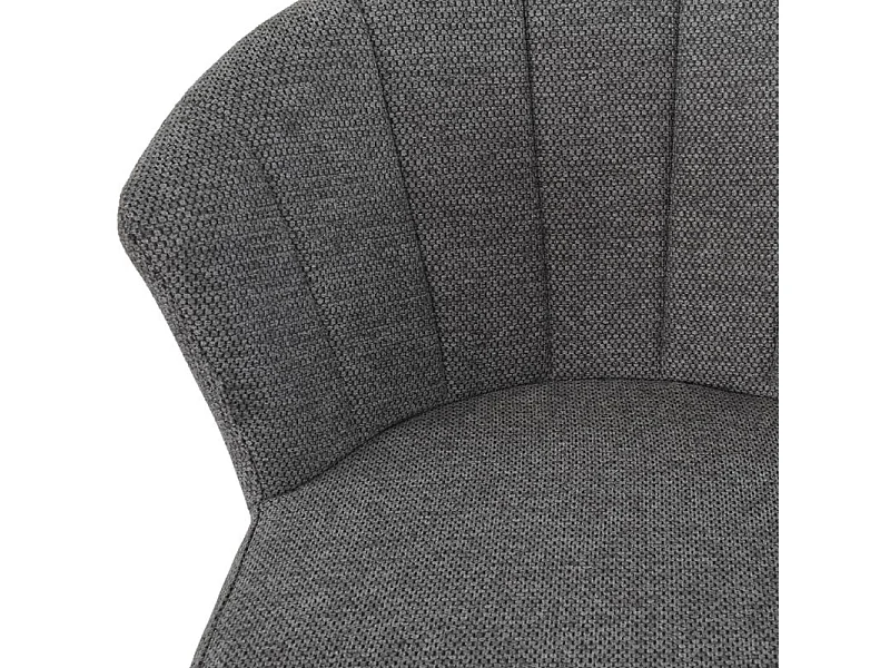 Tabouret de bar en tissu gris anthracite piètement métal – MONTREAL