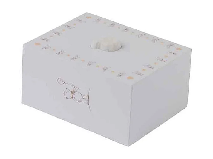 Tapis Déco Enfant "Tête d'Ours" 60cm Blanc