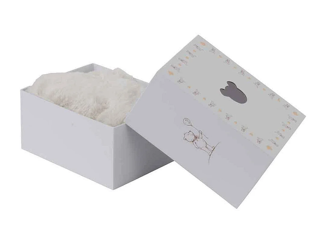 Tapis Déco Enfant "Tête d'Ours" 60cm Blanc