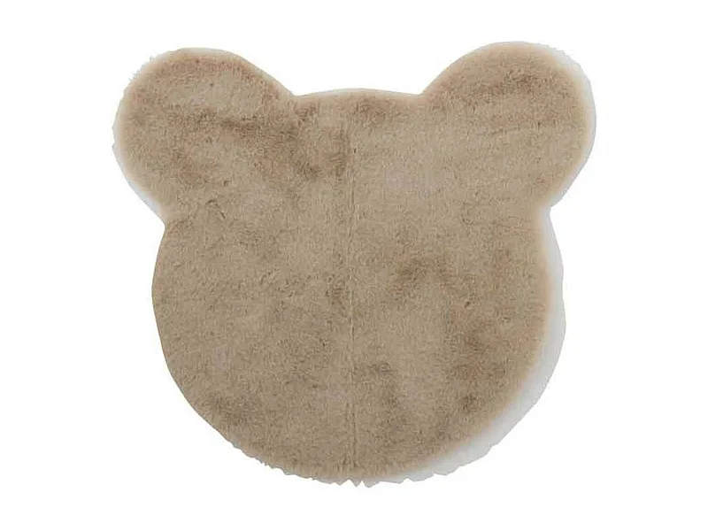 Tapis Déco Enfant "Tête d'Ours" 60cm Beige