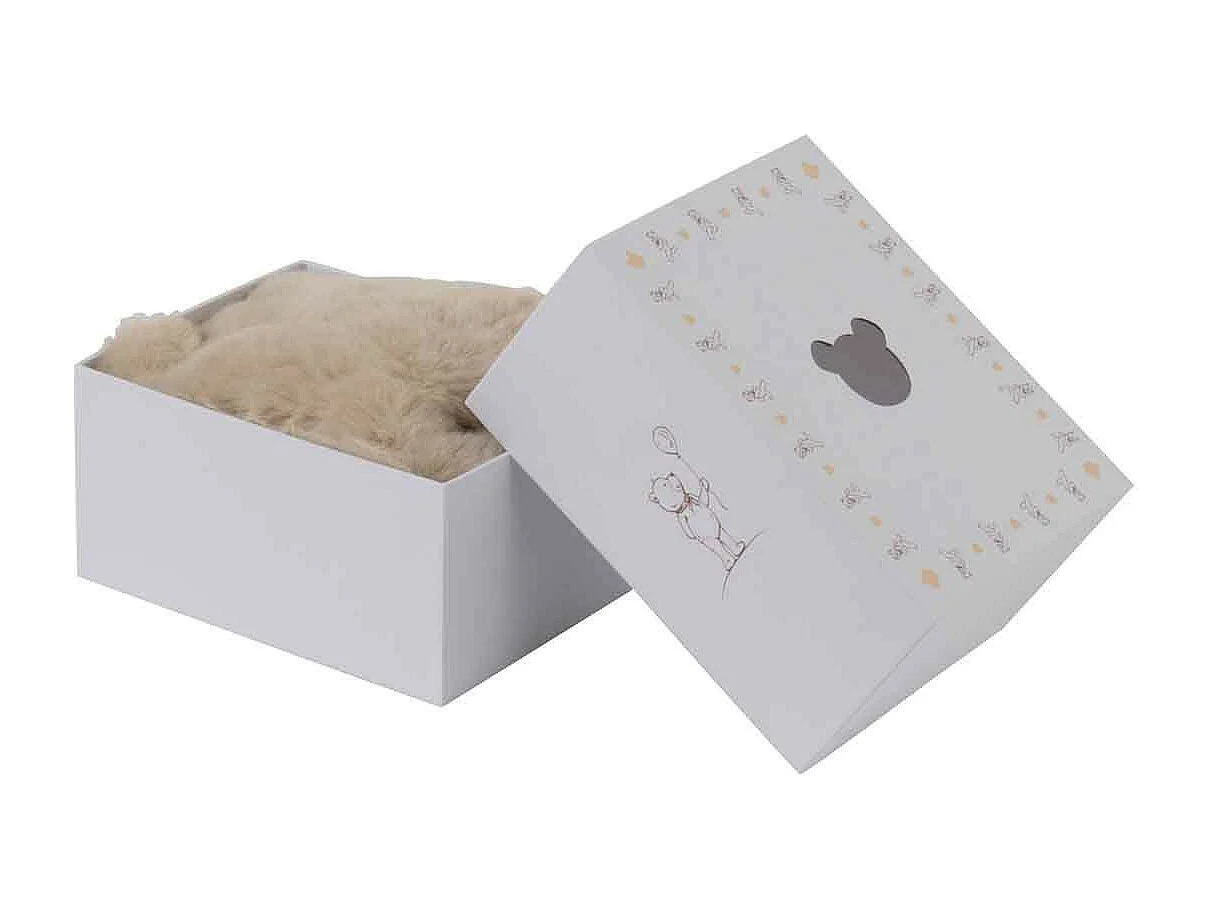 Tapis Déco Enfant "Tête d'Ours" 60cm Beige