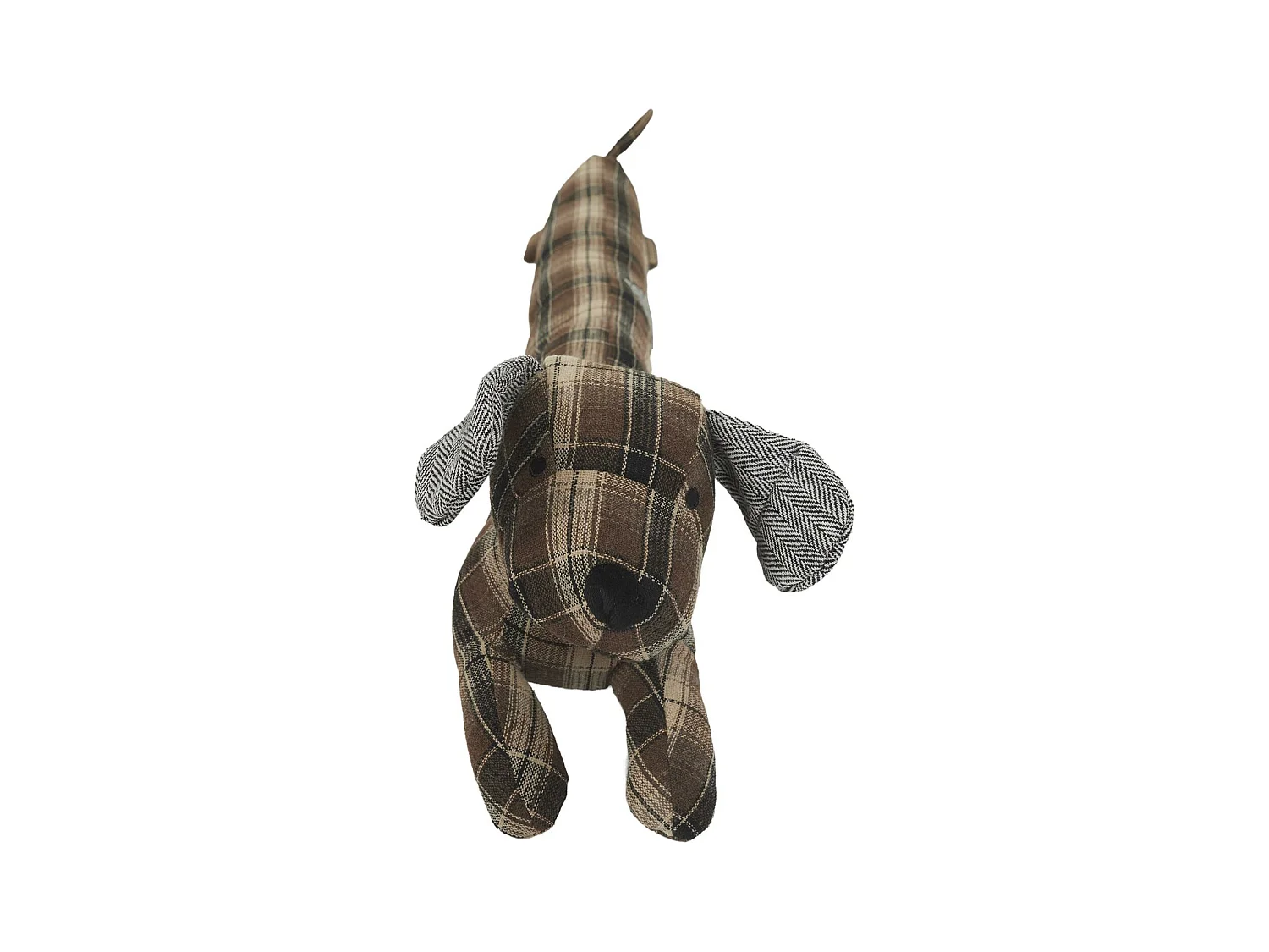 Boudin de porte en polyester motif quadrillés collection DOG RETRO marron