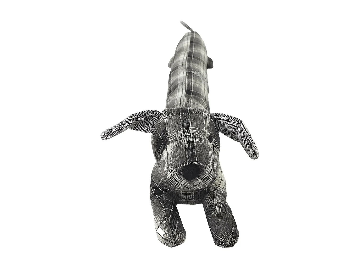 Boudin de porte en polyester motif quadrillés collection DOG RETRO gris