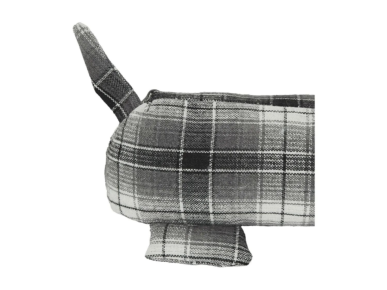 Boudin de porte en polyester motif quadrillés collection DOG RETRO gris