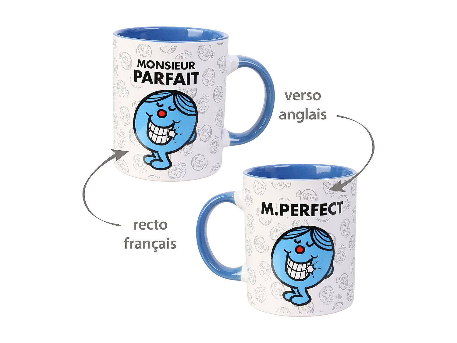 Lot de 2 mugs MONSIEUR MADAME série Fabuleuse et Parfait