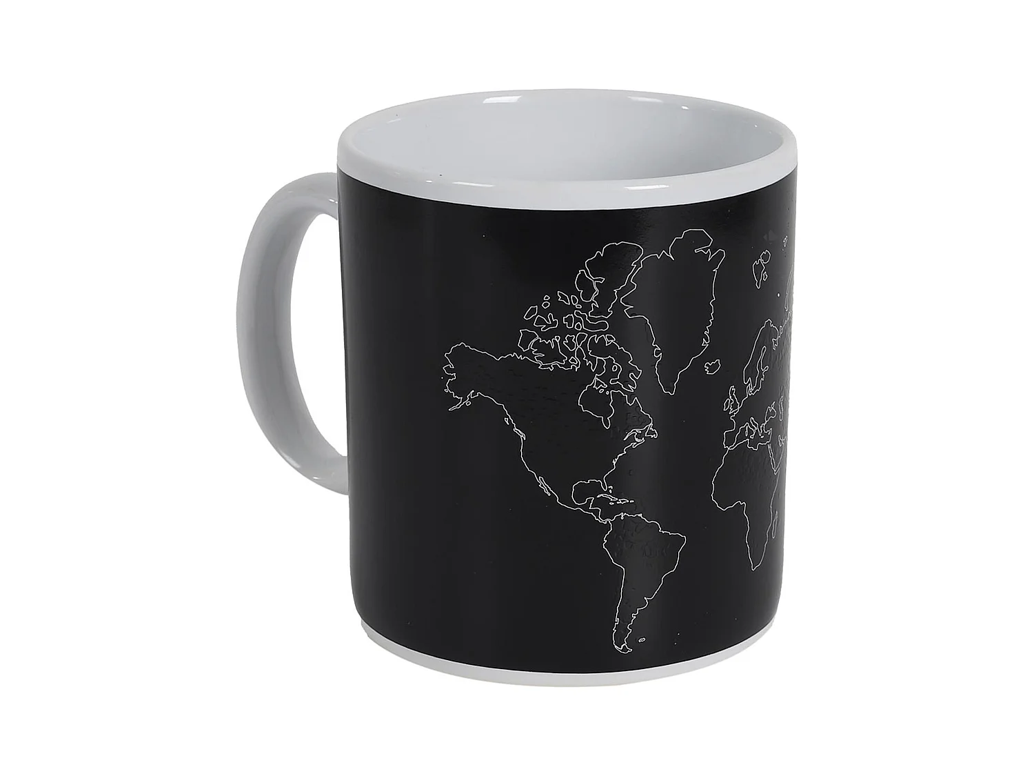 Mug thermo réactif XXL 70cl en céramique collection CONTINENT noir