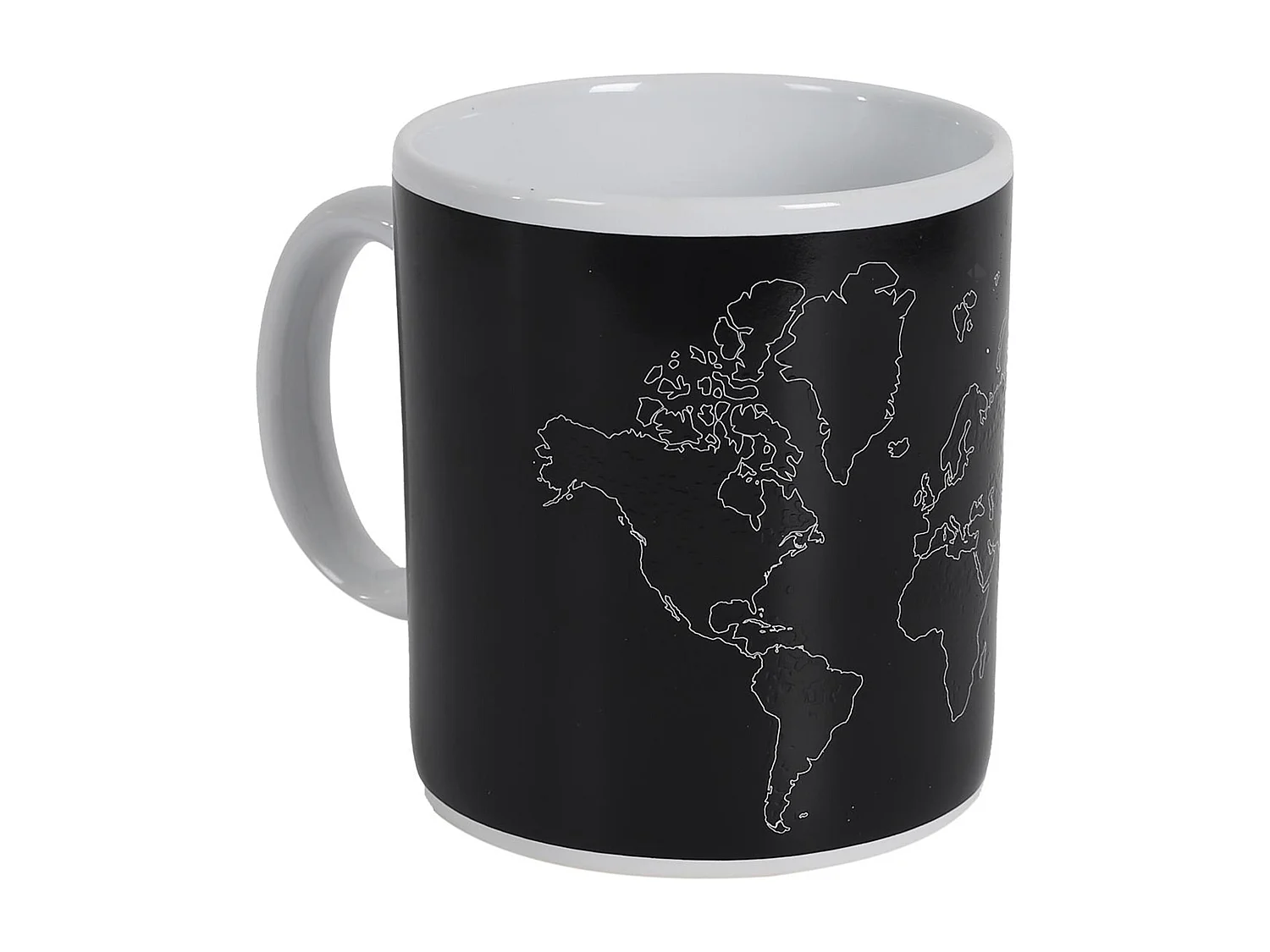 Mug thermo réactif XXL 70cl en céramique collection CONTINENT noir