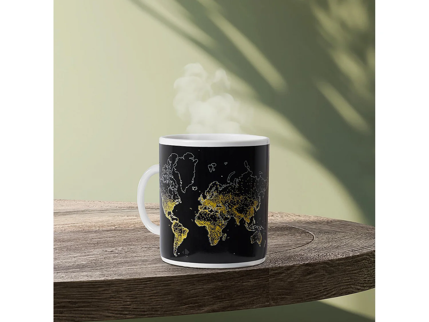 Mug thermo réactif XXL 70cl en céramique collection CONTINENT noir
