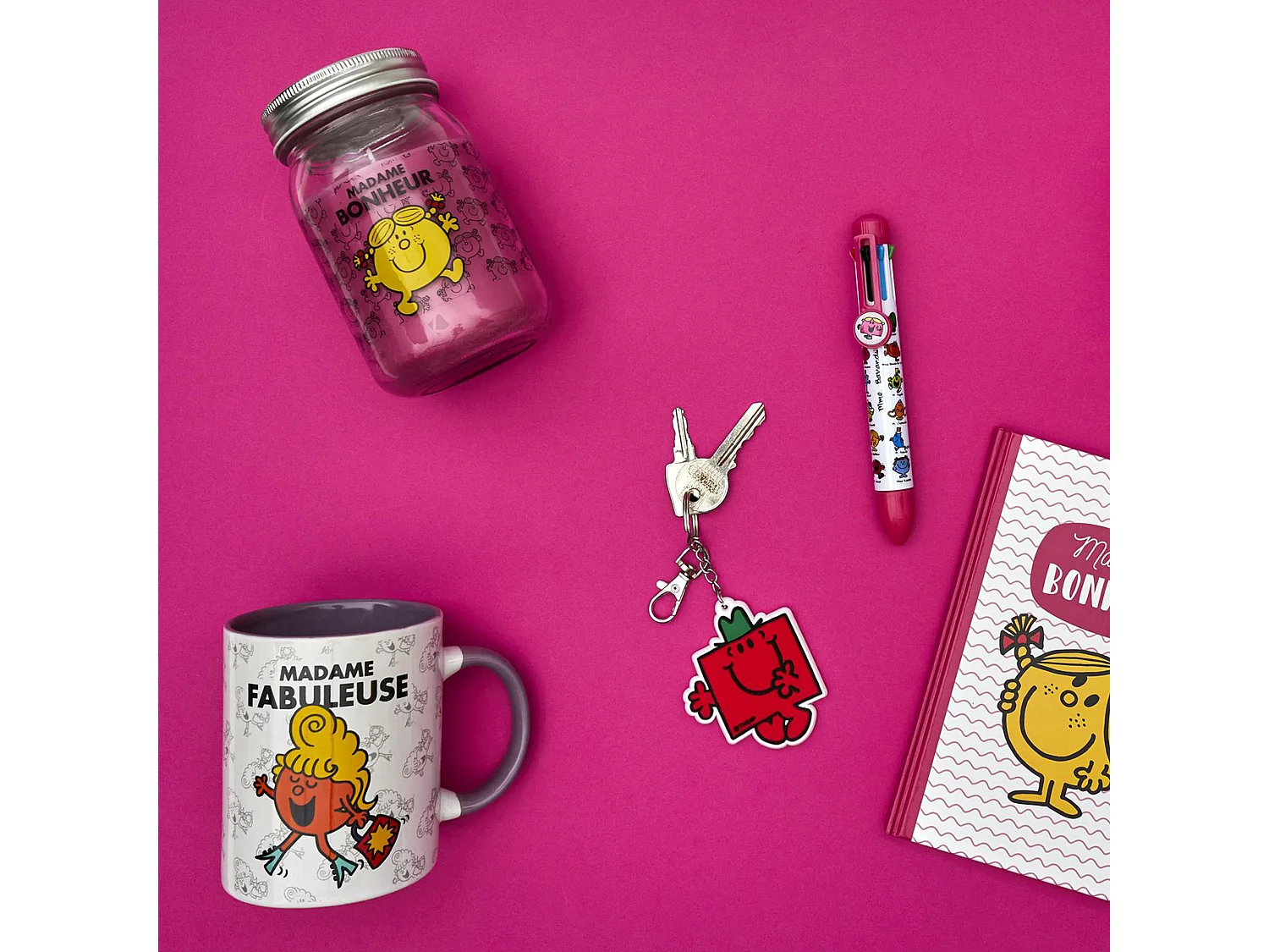 Lot de 3 mugs MONSIEUR MADAME série MONSIEUR multicolore