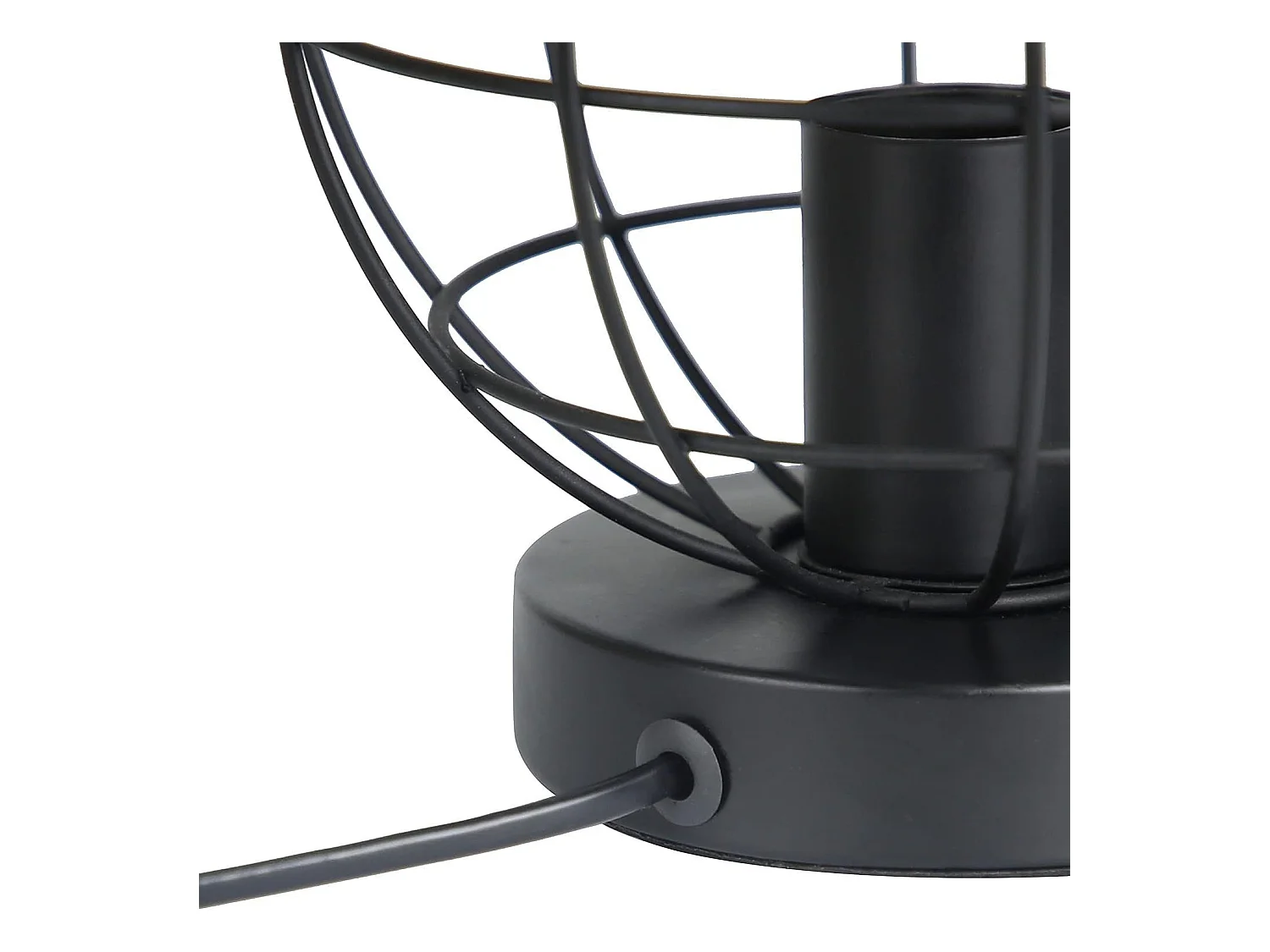 NETTLIFE Lámpara de mesa vintage negra - Lámpara de noche retro Lámpara E27 con casquillo metálico decoración industrial - Máx. 40W - Sin bombillas