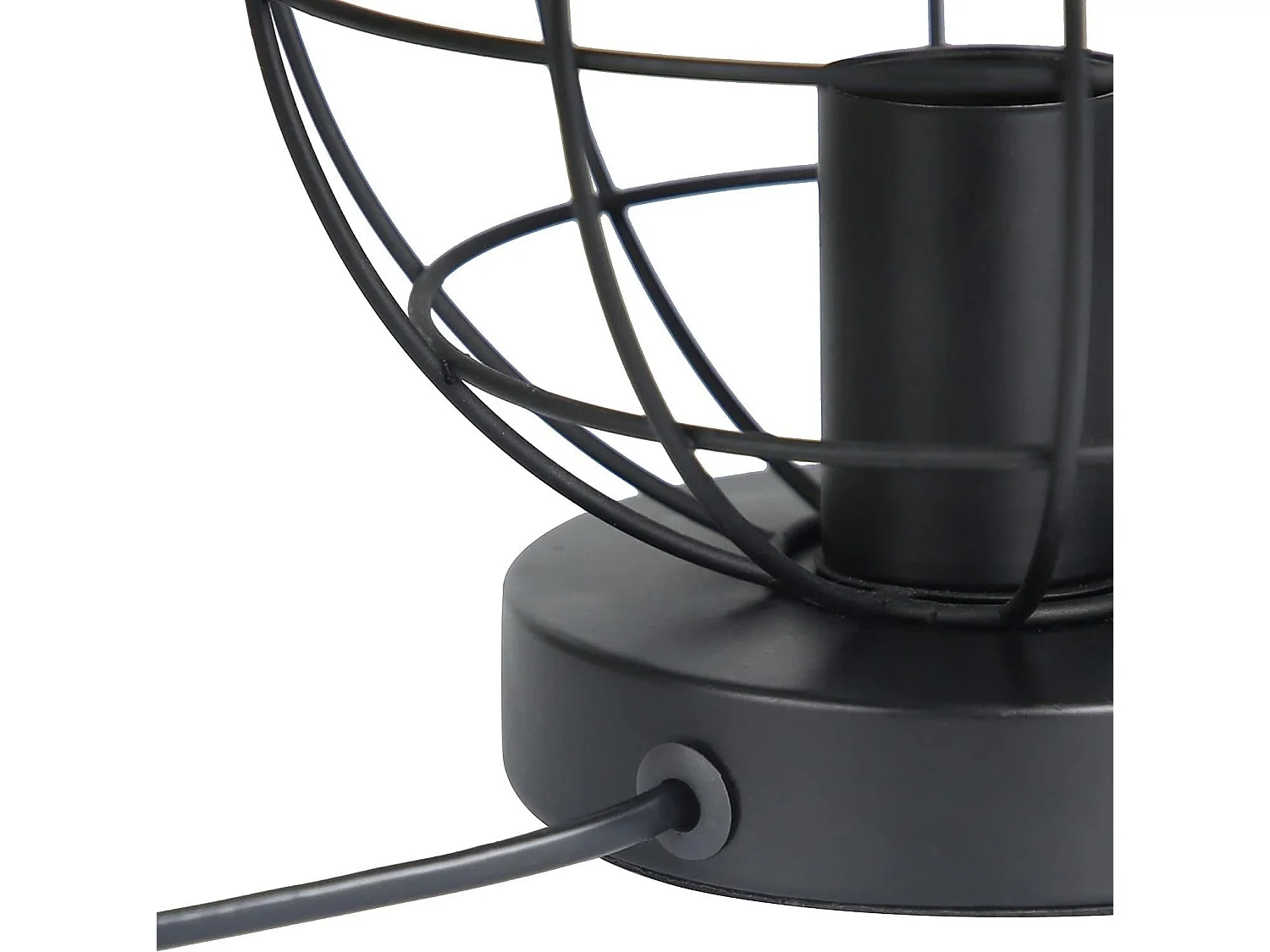 NETTLIFE Oud - stijl zwarte tafellamp - retro nachtkastlamp, industriële deco - metalen E27 - houder, maximaal 40W - zonder gloeilampen.